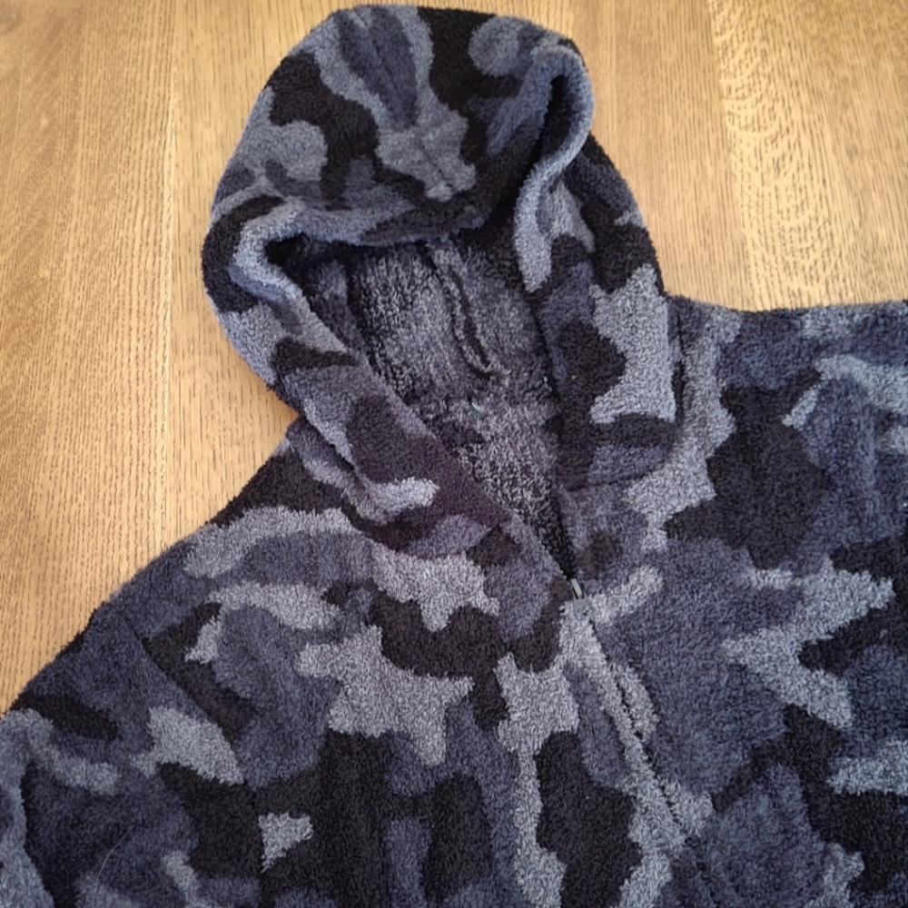 Barefoot Dreams Camo Hoodie- Black and Blue/Grey . NWOT Relaxed Fit XL/XXL NICE! - Picture 5 of 10